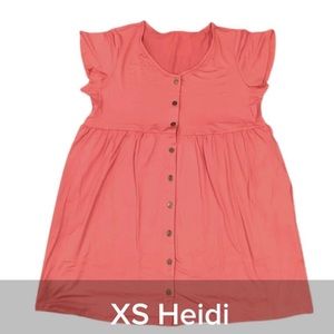 Small Lularoe Heidi coral color
